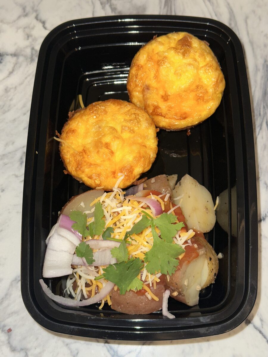 A freshly prepared macro friendly meal by Macro Meals By Jess